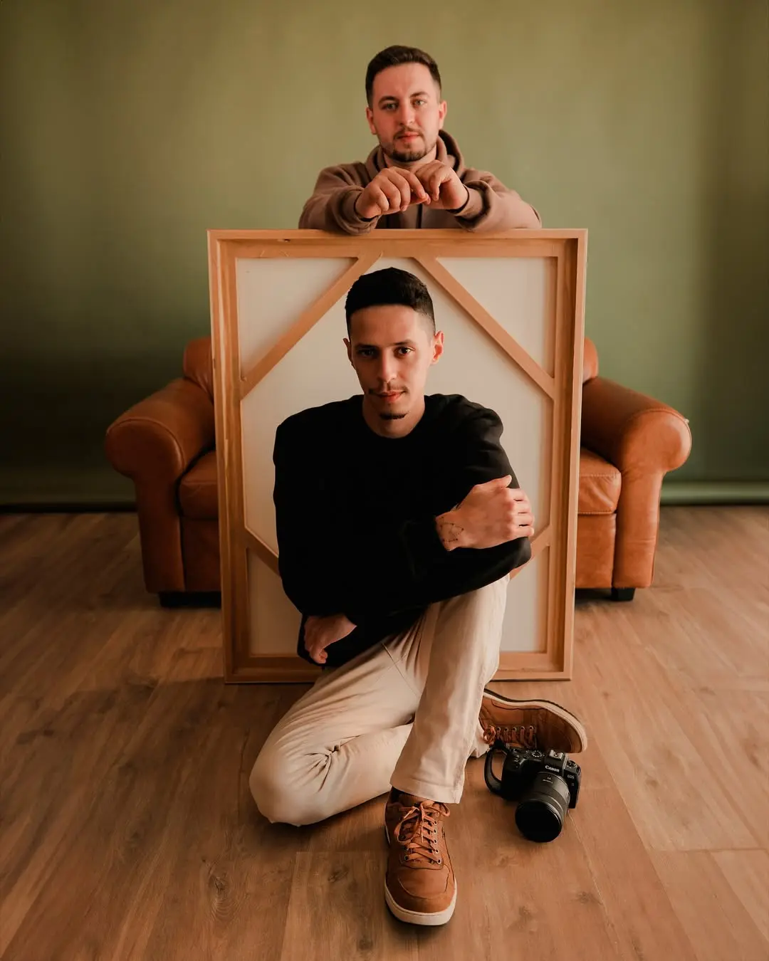 Natanael e Pablo em retrato no estudio